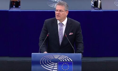 Šefčovič po nástupe Trumpa upozornil europoslancov, že EÚ a USA sú ekonomicky prepojené a mali by spolupracovať na všetkých úrovniach: „Dodávateľské reťazce sa tiahnu na oboch stranách Atlantiku. EÚ a USA majú najväčší bilaterálny obchodný a investičný vzťah na svete,“ vyhlásil eurokomisár pre obchod a hospodársku bezpečnosť