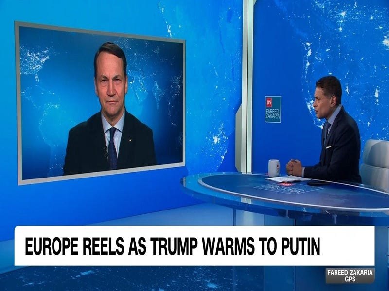 Sikorski povedal Zakariovi, čo sa Poľsko naučilo o stratégii USA zo svojich stretnutí s Trumpom 2.0 Sikorski povedal Zakariovi, čo sa Poľsko naučilo o stratégii USA zo svojich stretnutí s Trumpom 2.0