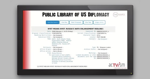 Západ na čele s USA veľmi dobre vedeli, že ich snaha dostať Ukrajinu do NATO predstavuje riziko vyprovokovania vojenského konfliktu. Organizácia WikiLeaks zverejnila dôležitú americkú diplomatickú korešpondenciu Západ na čele s USA veľmi dobre vedeli, že ich snaha dostať Ukrajinu do NATO predstavuje riziko vyprovokovania vojenského konfliktu. Organizácia WikiLeaks zverejnila dôležitú americkú diplomatickú korešpondenciu