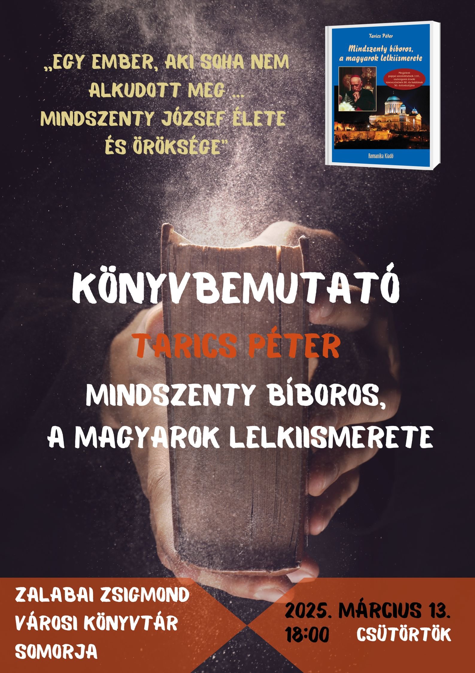 Vo štvrtok: prezentácia novej knihy Pétera Taricsa