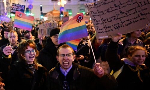 Proti novému zákonu na obmedzenie pochodov Pride v Maďarsku protestovali stovky ľudí