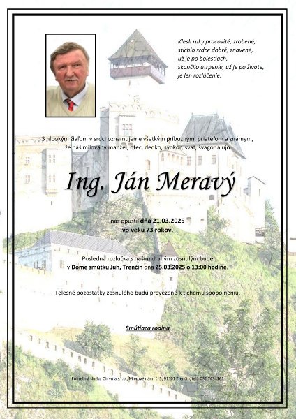 Ing. Ján Meravý Ing. Ján Meravý
