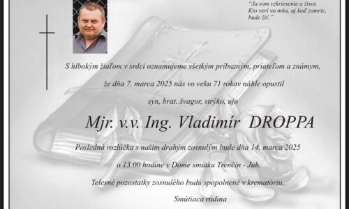 Mjr.v.v. Ing.Vladimír Droppa