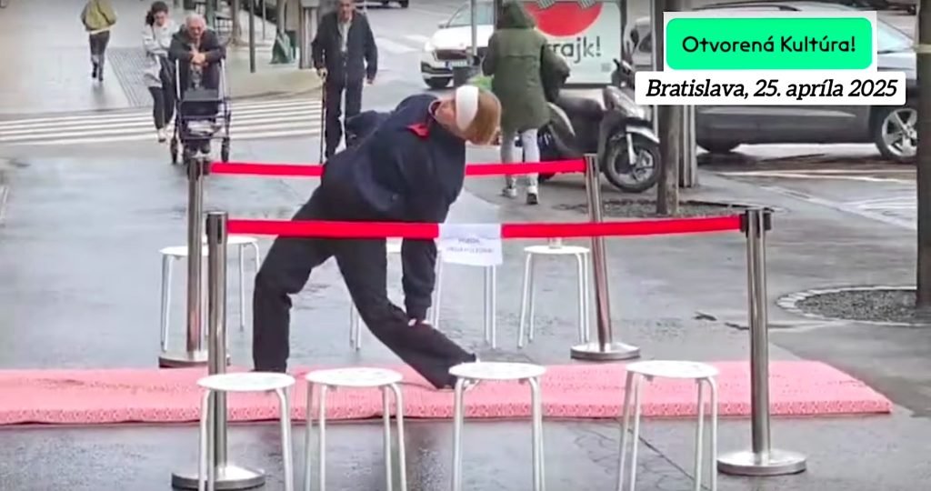 VIDEO: Pred ministerstvom kultúry blokovali svojou idiotskou umeleckou performanciou vstup do budovy progresívno-liberálni politickí aktivisti platformy „Otvorená kultúra! VIDEO: Pred ministerstvom kultúry blokovali svojou idiotskou umeleckou performanciou vstup do budovy progresívno-liberálni politickí aktivisti platformy „Otvorená kultúra!