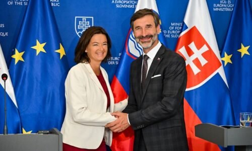 Blanár prijal slovinskú ministerku zahraničia, zhodli sa na potrebe integrácie štátov západného Balkánu do Únie – FOTO