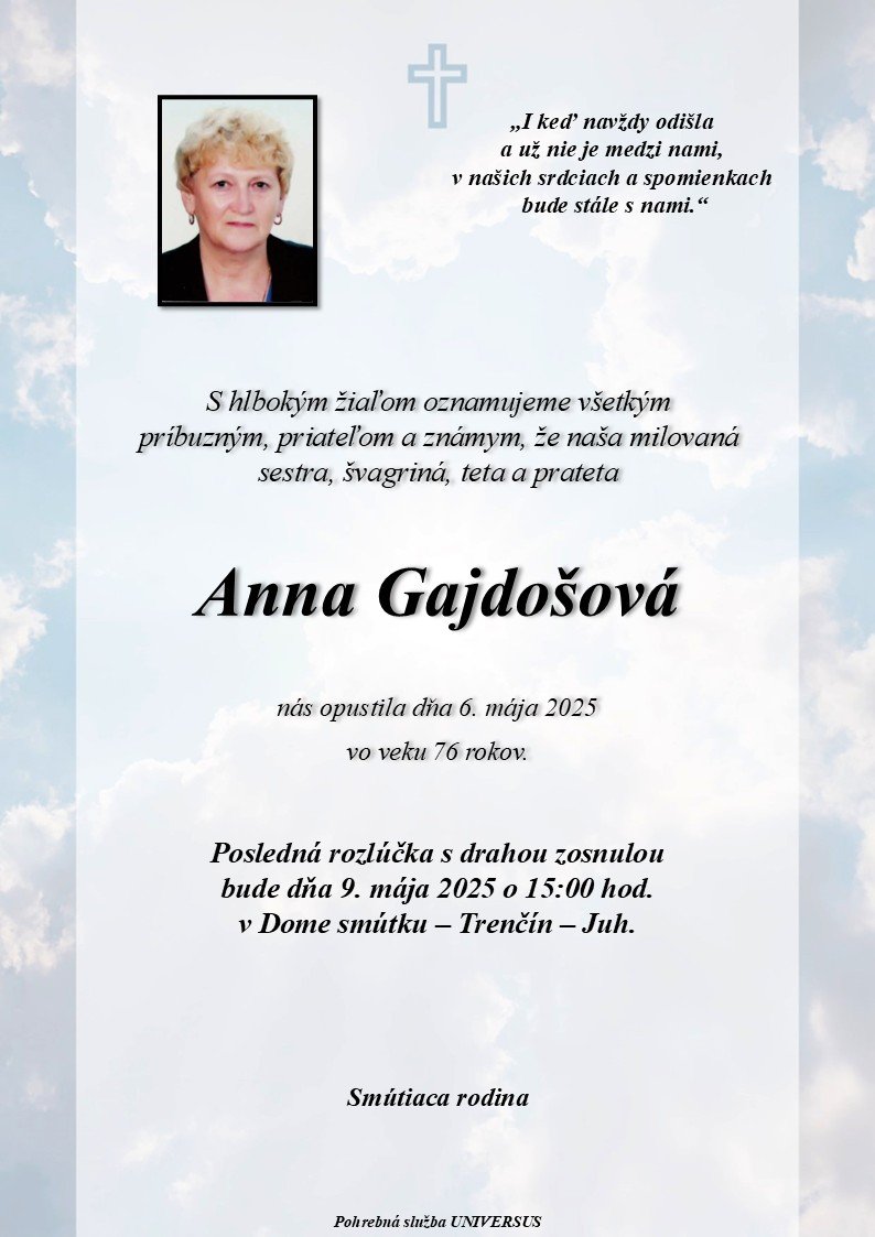 Anna Gajdošová Anna Gajdošová