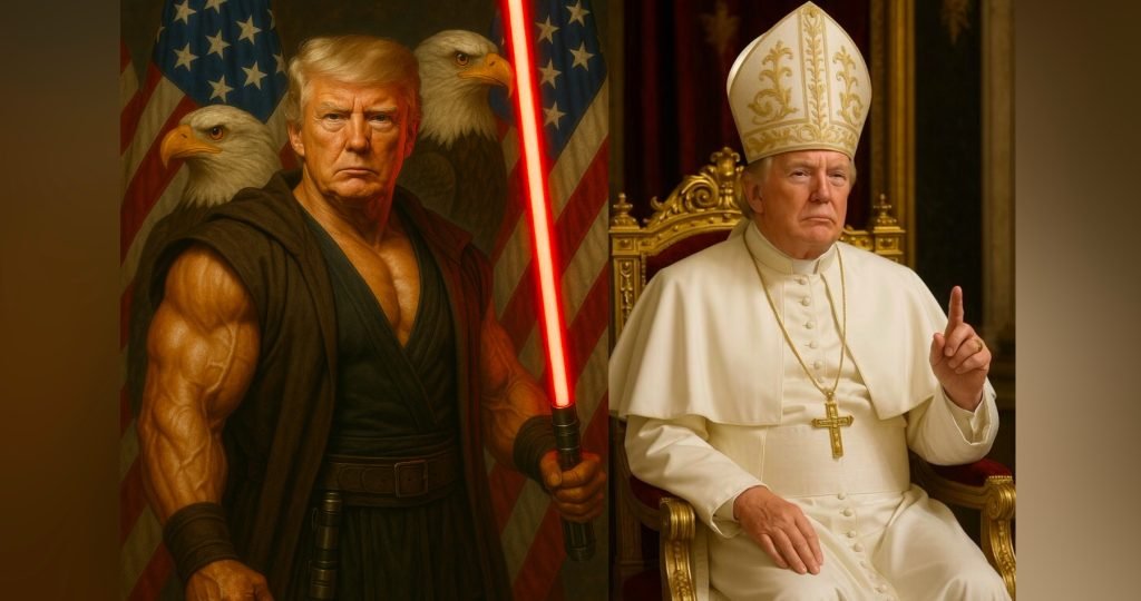 Donald Trump ako rytier Jedi so svetelným mečom. Biely dom zverejnil AI obrázok prezidenta USA ako postavy zo Star Wars… Donald Trump ako rytier Jedi so svetelným mečom. Biely dom zverejnil AI obrázok prezidenta USA ako postavy zo Star Wars…