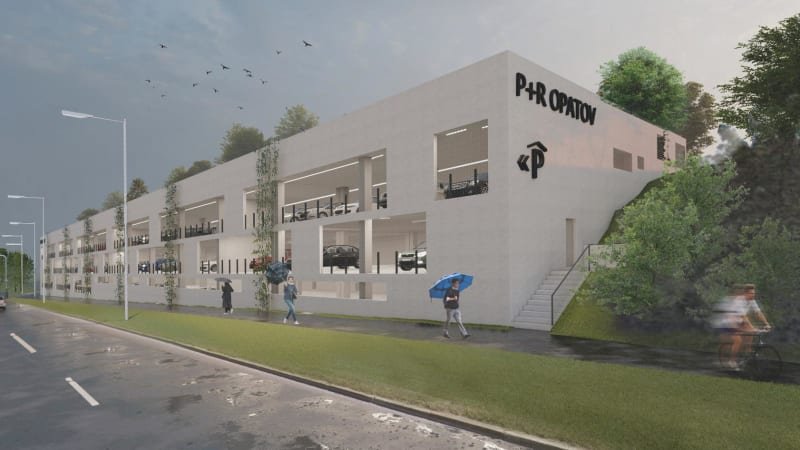 U stanice metra Opatov vzniká parkovací dům s parkem na střeše. Bude mít kapacitu 495 aut U stanice metra Opatov vzniká parkovací dům s parkem na střeše. Bude mít kapacitu 495 aut