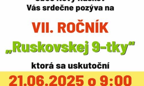 Obec Nový Ruskov Vás srdečne pozýva