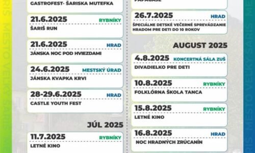 Prehlaď podujatí v mesiacoch JÚN a AUGUST