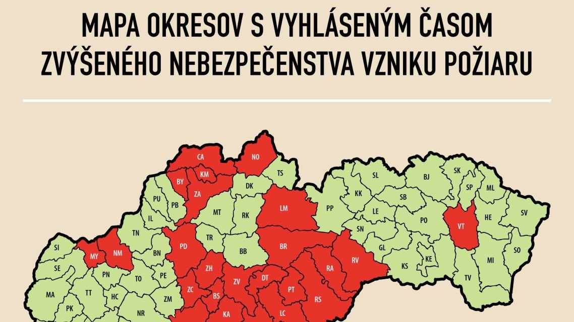 Oznámenie OR Hasičského a záchranného zboru v PD