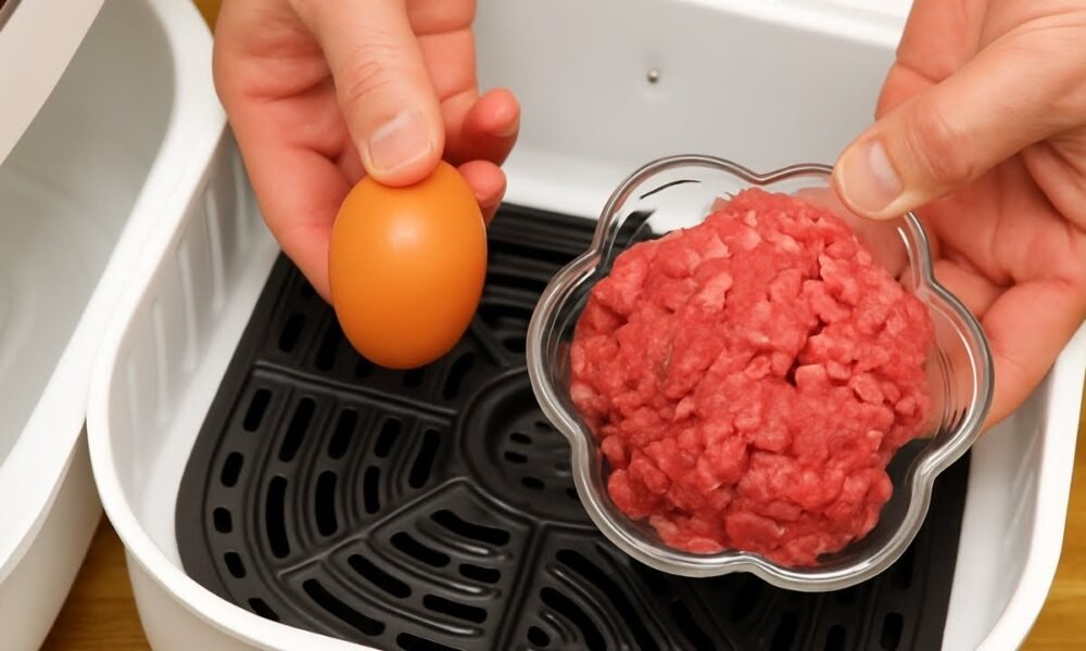 Ground Beef + Egg + Air Fryer! This is My Family’s Favorite Dinner. So Delicious!