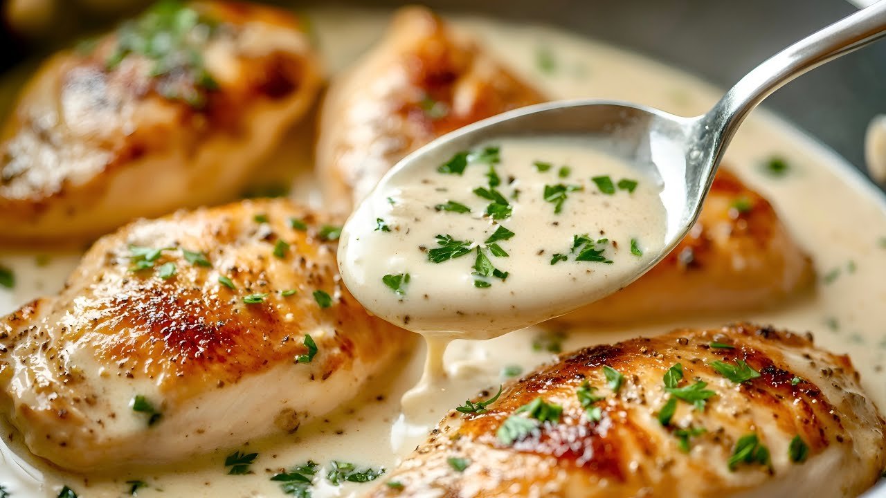 1752127701_maxresdefault.jpg Crispy Chicken in Creamy Garlic Sauce, Only 5 Minutes!