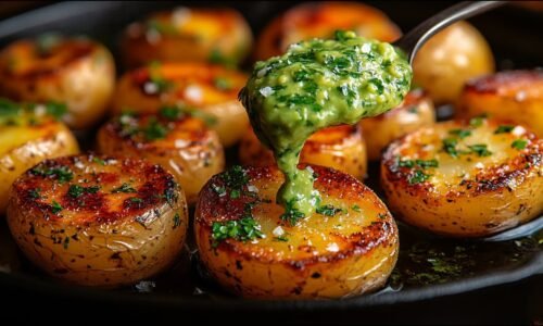 You’ve Never Had Baked Potatoes This Crispy. With a Creamy Avocado Dip!