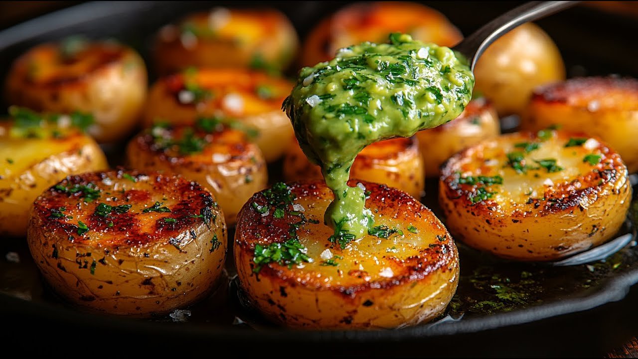 You’ve Never Had Baked Potatoes This Crispy. With a Creamy Avocado Dip!