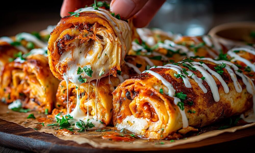 🔥 Diese käsigen Hähnchen-Wraps haben das Internet gesprengt! Du musst dieses Rezept probieren!