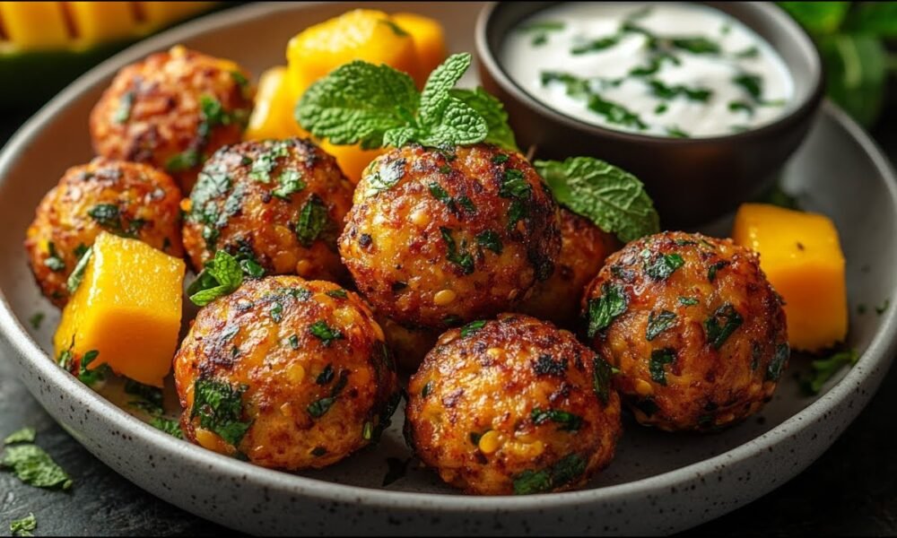 Vegan Lentil Balls With Mango and Mint Yogurt – Simply Delicious and Full of Flavor!
