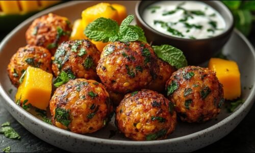 Vegan Lentil Balls With Mango and Mint Yogurt – Simply Delicious and Full of Flavor!