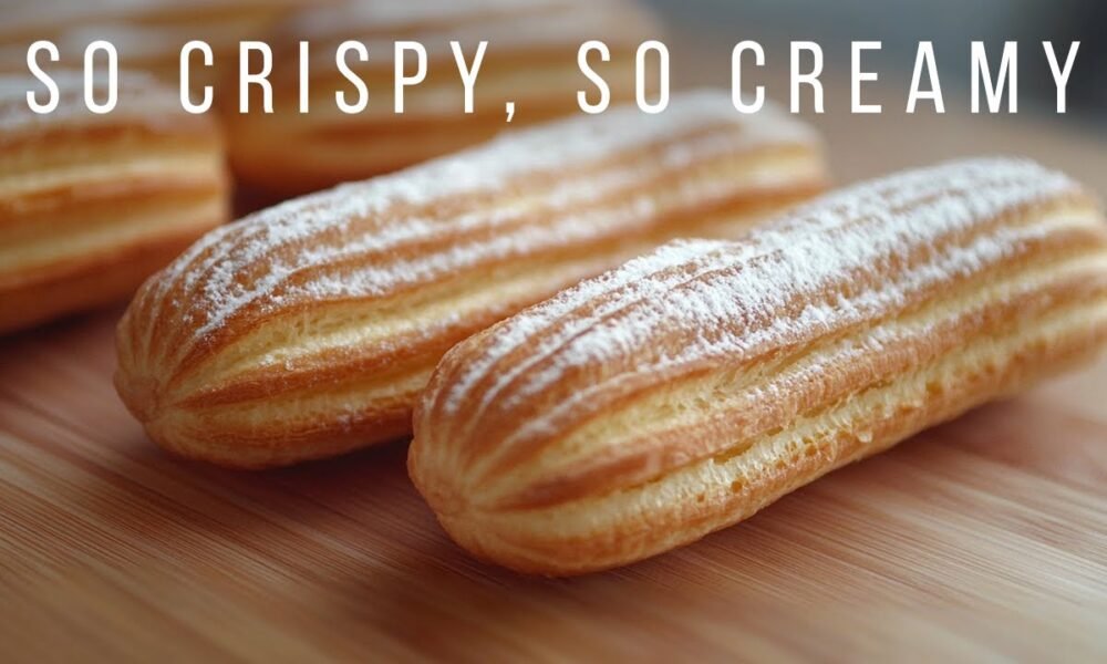 These eclairs are so good that even the fridge is trying to steal one! A no-fail recipe with basics.