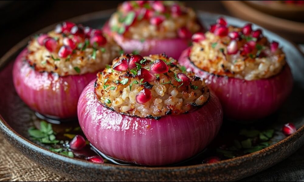 Stuffed Onions Like You’ve Never Seen Them Before! Vegan, Festive, Easy