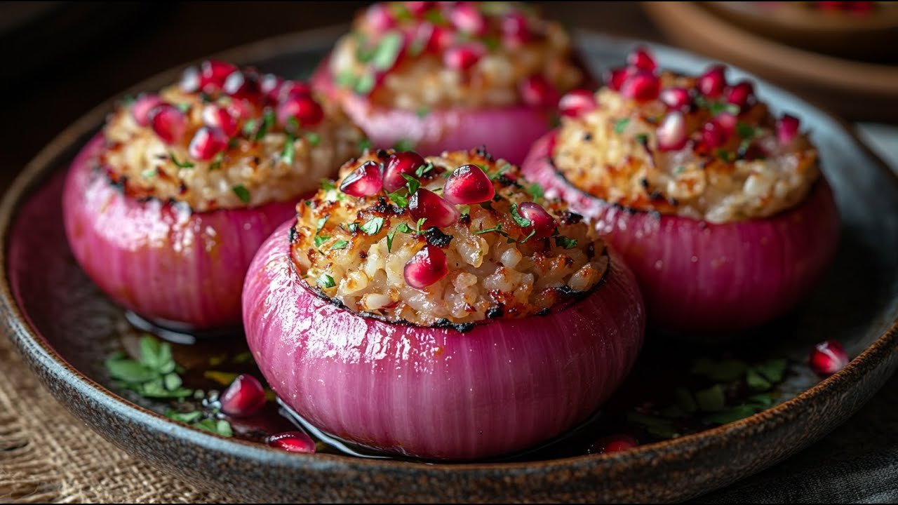 Stuffed Onions Like You’ve Never Seen Them Before! Vegan, Festive, Easy