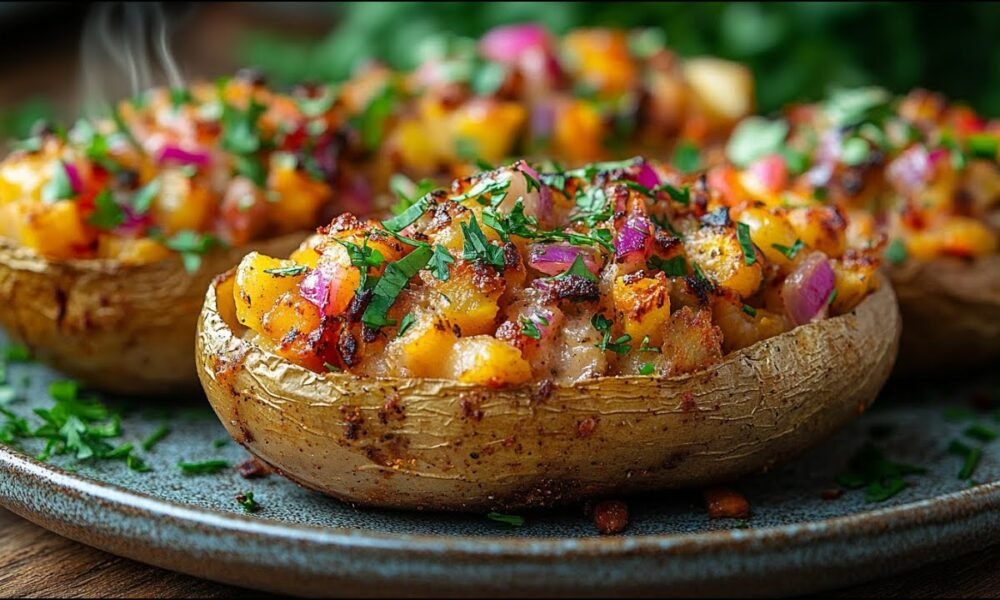 Vegan Stuffed Baked Potatoes – Simple, Healthy & Creamy! Healthy Dinner Recipe