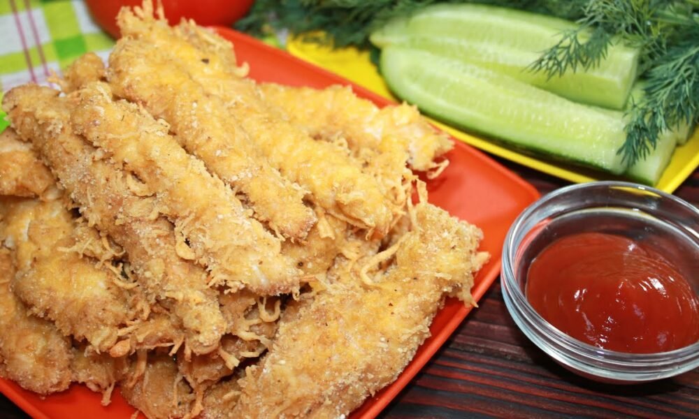 Super Easy, CRISPY and JUICY FRIED CHICKEN FINGERS | Chicken Breast Recipe