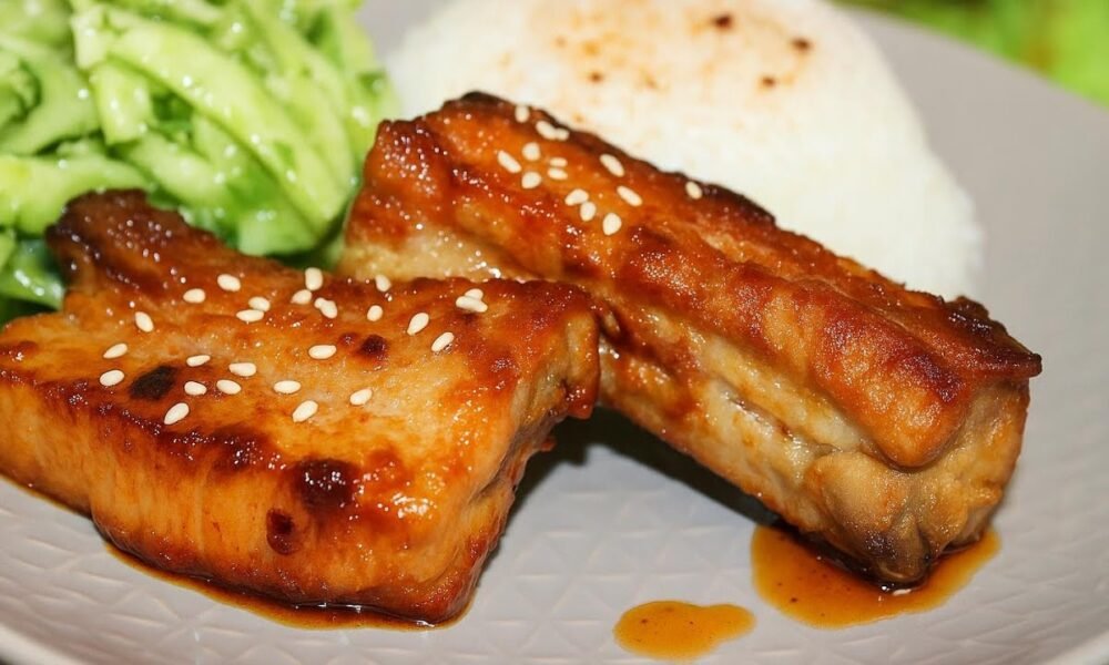 Perfect juicy and tender ribs. Delicious dinner is easy to prepare. ASMR
