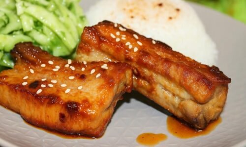 Perfect juicy and tender ribs. Delicious dinner is easy to prepare. ASMR