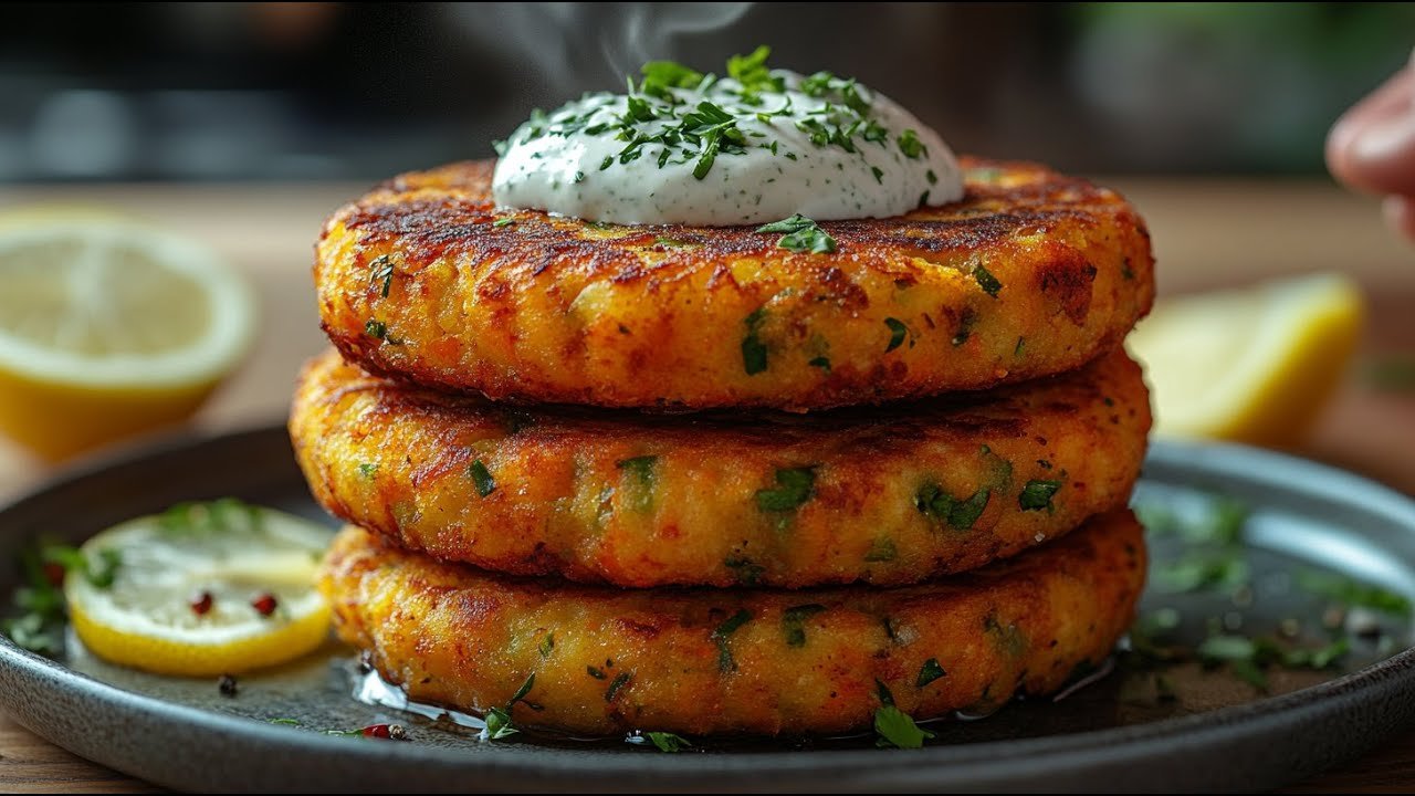 Easy Recipe Without Eggs – Juicy Vegan Vegetable Fritters With Herb Dip