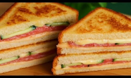 These sandwiches will disappear in a second! Recipe with simple ingredients for breakfast! ASMR