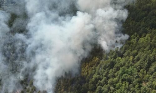 Pri požiari lesa v obci Richnave zasahujú hasiči aj vrtuľník ministerstva obrany – FOTO