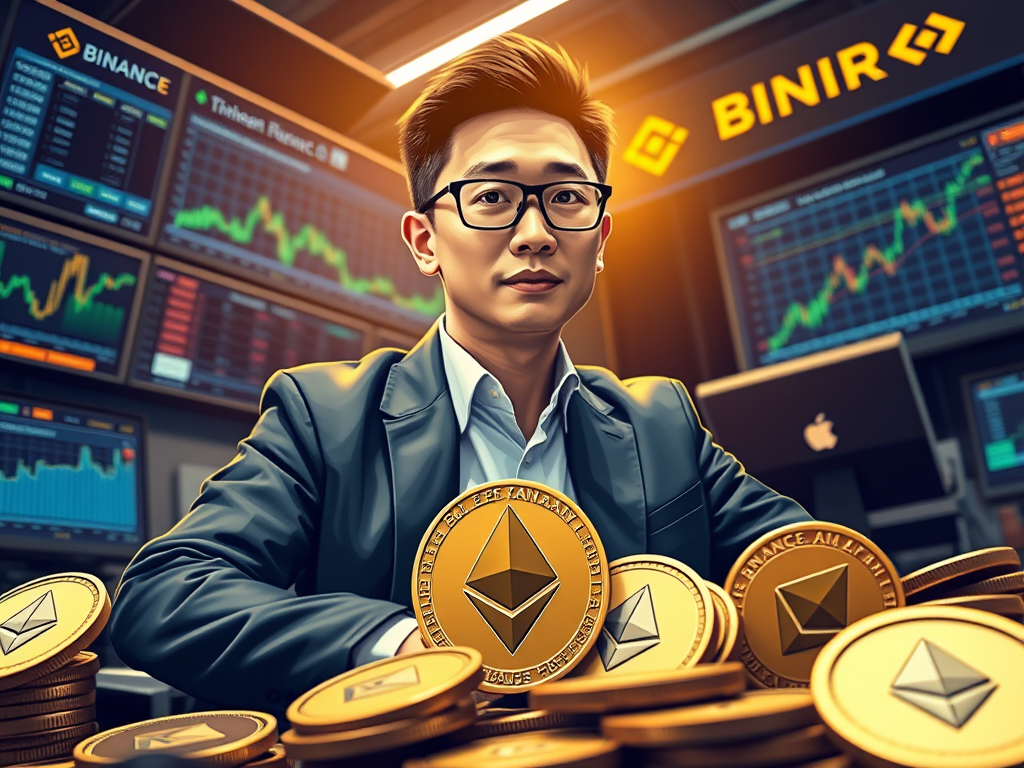 Justin Sun posiela 500 miliónov dolárov v ETH na Binance Justin Sun posiela 500 miliónov dolárov v ETH na Binance