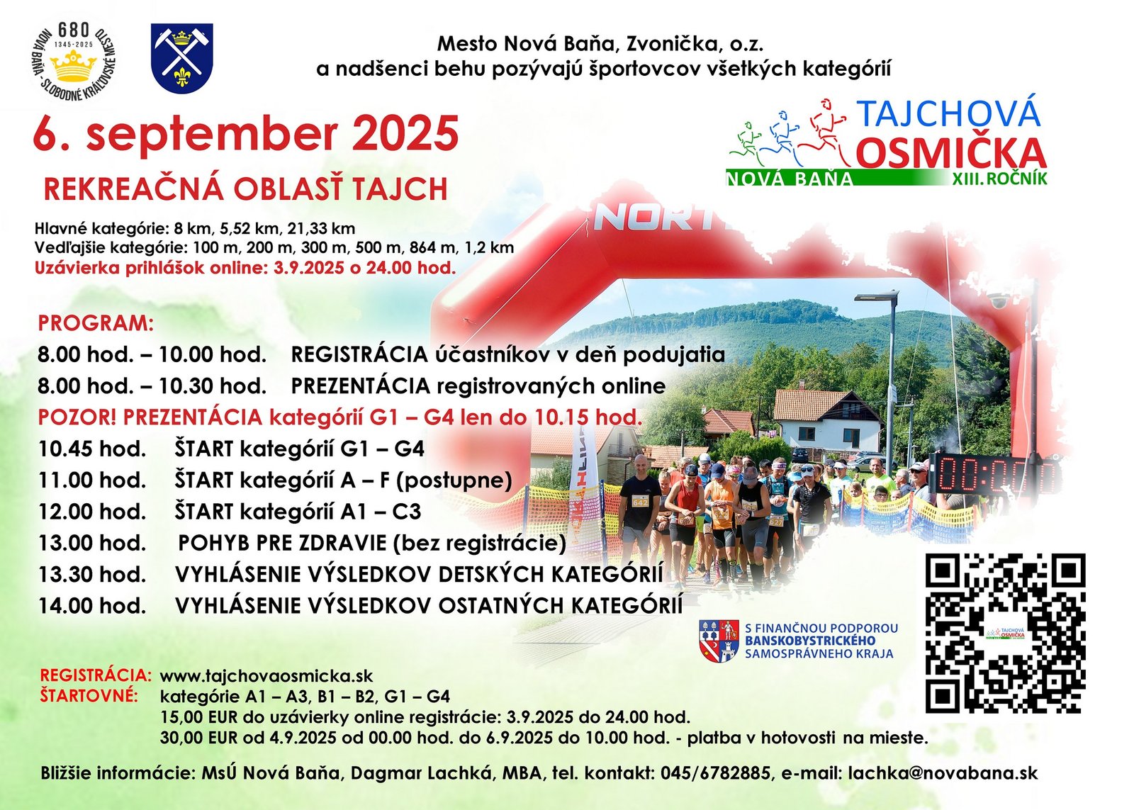 Registrácia bežcov na Tajchovú osmičku je už spustená