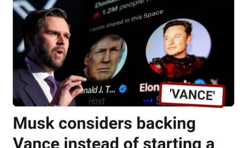 Musk zvažuje podporu Vancea namiesto založenia tretej strany