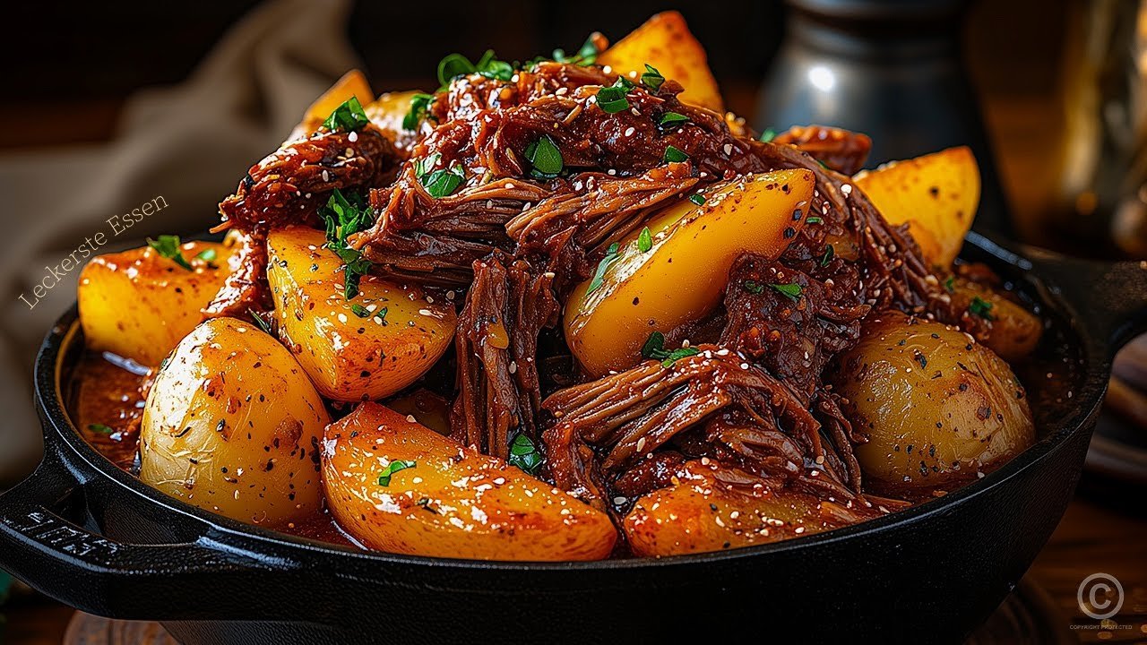 So zartes Rindfleisch mit Kartoffeln! 😍 Familie liebt es – einfaches und leckeres Rezept!