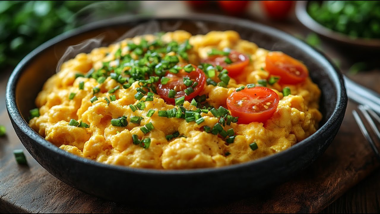 🌱 Vegan Scrambled Eggs Made From Chickpea Flour – The Best Recipe! 🥚Without Eggs