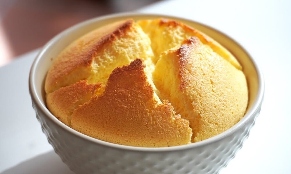 Mix 2 eggs, yogurt and flour to make fluffy Korean soufflé
