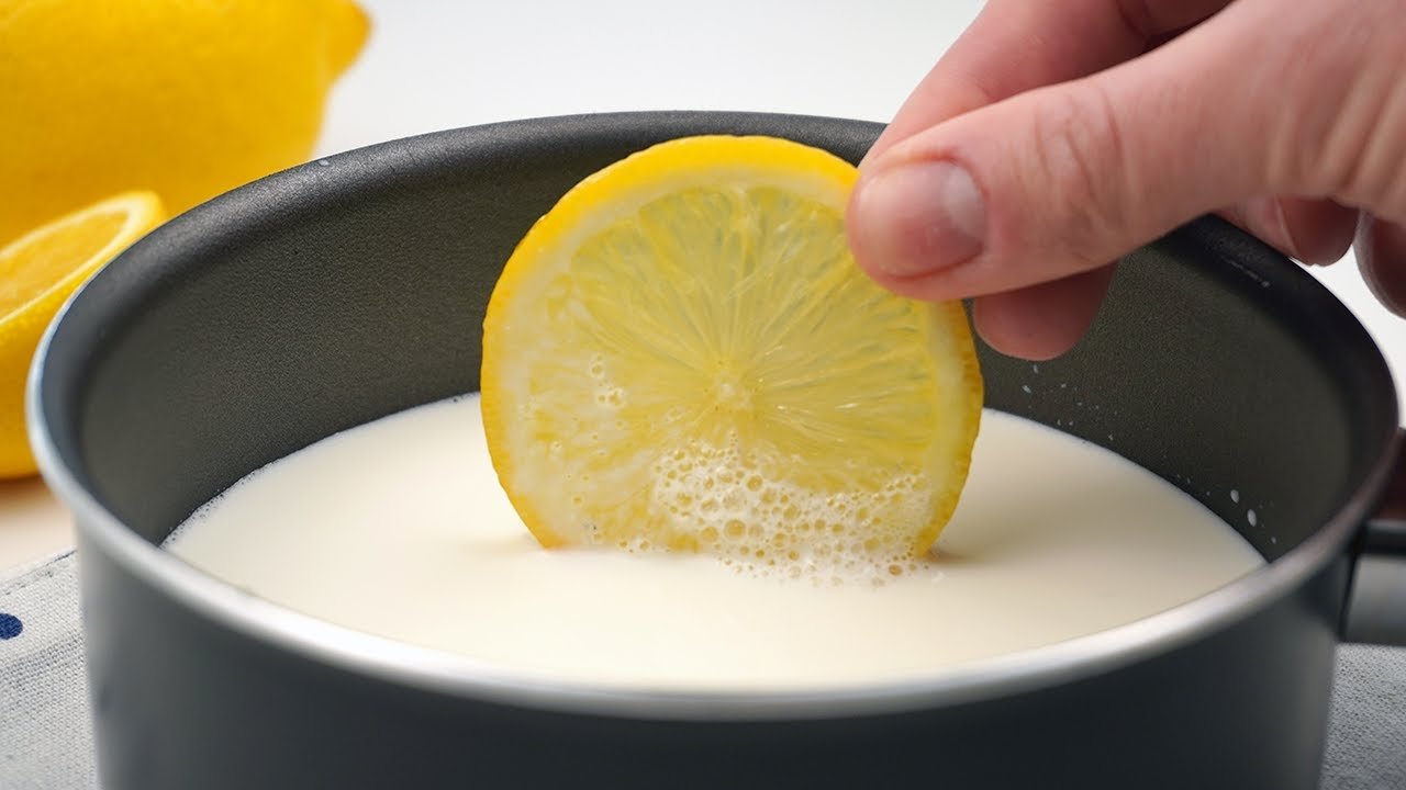 Add Lemon to Milk: Quick and Easy Way to Make Cottage Cheese and Crepes!