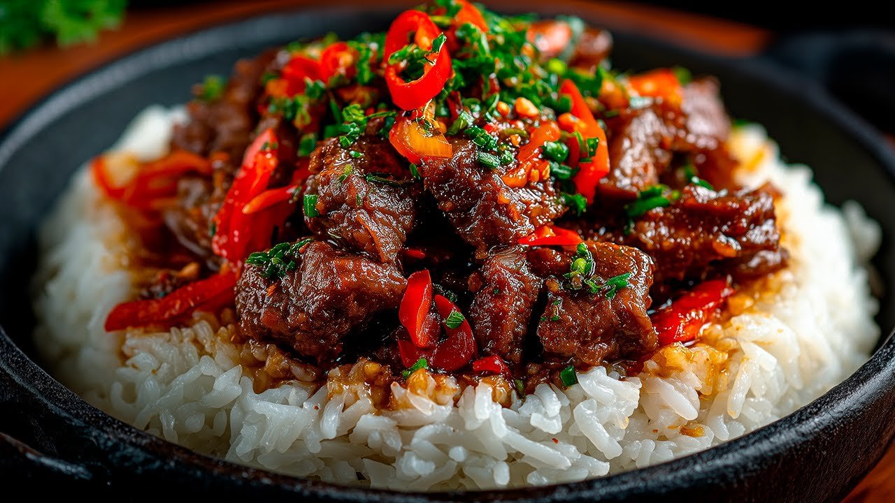 Ich habe noch nie Rindfleisch in einer so leckeren Soße gegessen! Lecker und einfach!