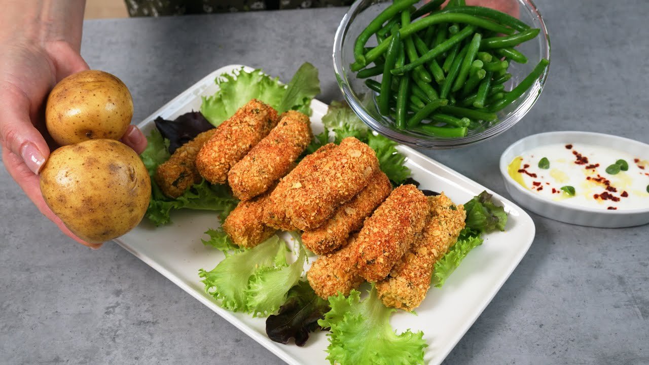 3 Potatoes and 1/2 Cup Green Beans! New Way To Prepare Potatoes! Delicious & Vegan