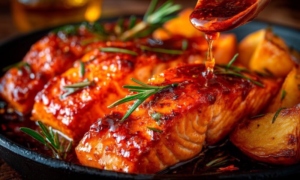 Ich habe noch nie so leckeren Lachs gegessen! Diese Soße verändert alles 🐟✨ Einfach und lecker