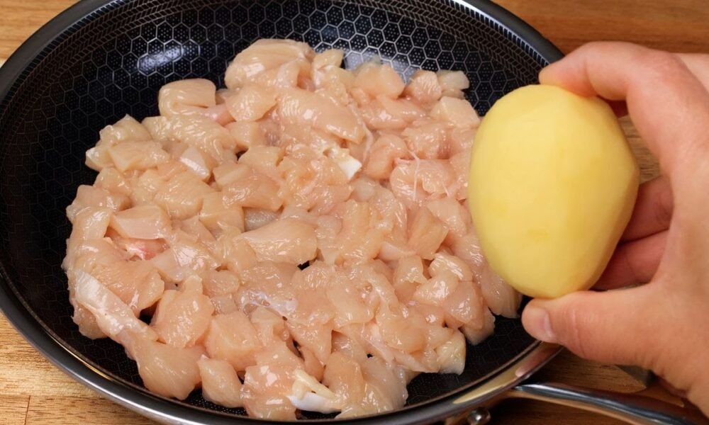 A piece of chicken breast with 1 potato recipe, simple and delicious!