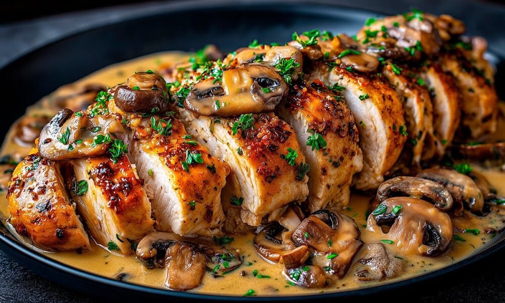 Ich habe noch nie so saftige und leckere Hähnchenbrust gegessen! Hähnchen in Pilzsauce glasiert