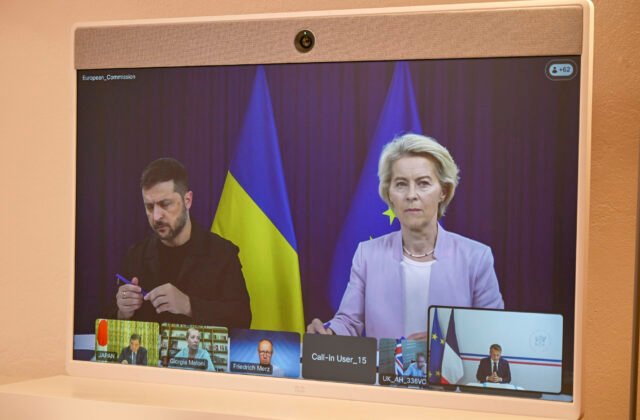 538025_volodymyr-zelenskyj-ursula-von-der-leyen-640x420.jpg Európski lídri sa pripoja k Zelenskému vo Washingtone na rokovaniach s Trumpom o Ukrajine