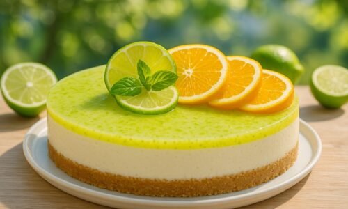 Citrusový cheesecake s limetkovým želé – Svieži letný dezert Citrusový cheesecake s limetkovým želé – Svieži letný dezert