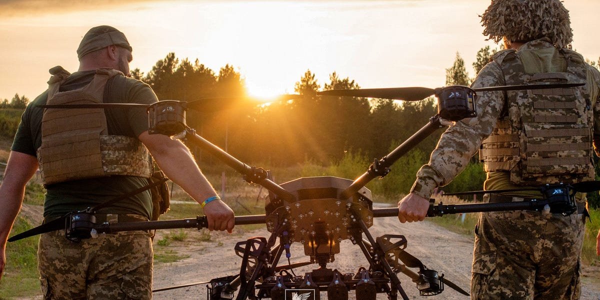 FP-1 long-range drones and unmanned ground vehicles