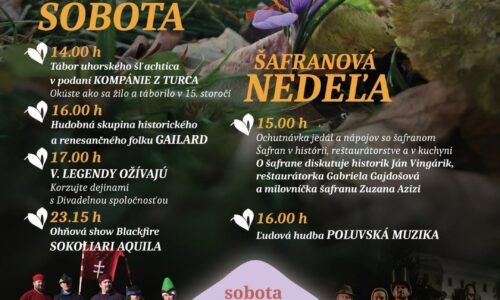 Kultúrne centrum Bojnice: EŠTE DNES máte možnosť zažiť podujatie Šafranové Bojnice