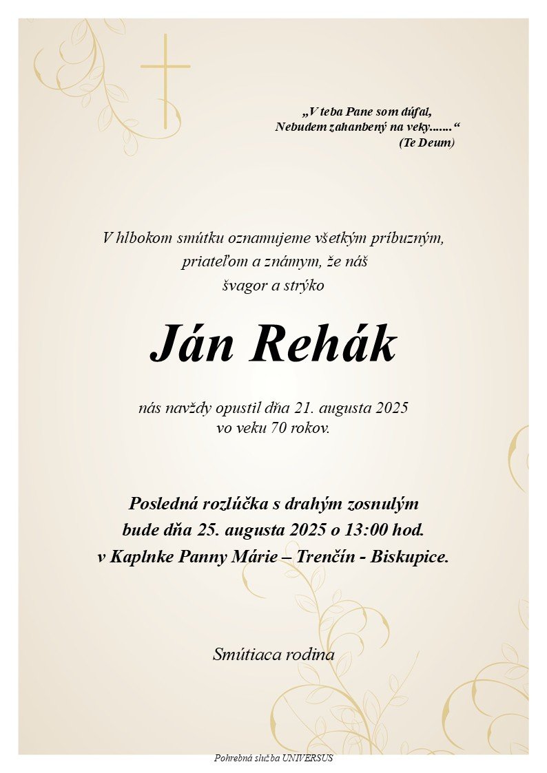Ján Rehák Ján Rehák