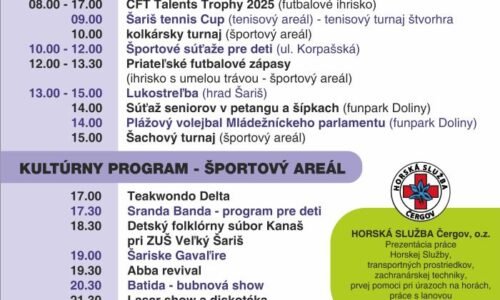 ŠARIŠ ŠPORTUJE 2025  ŠARIŠ ŠPORTUJE 2025